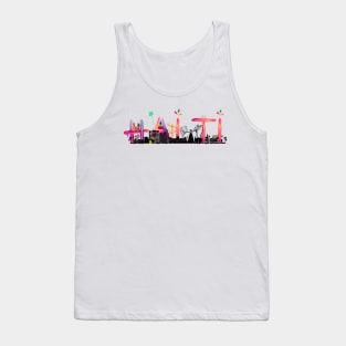 Haitian Heritage: Vibrant Watercolor with Iconic Landmarks. Tank Top